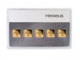 Zelta stienis Heraeus 5 gr.