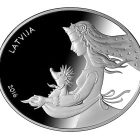 Latvijas sudraba monēta Eža kažociņš