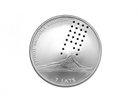 Latvijas sudraba monēta Latvijas Nacionālā bibliotēka