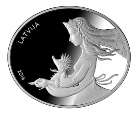 Latvijas sudraba monēta Pasaku monēta II. Eža kažociņš