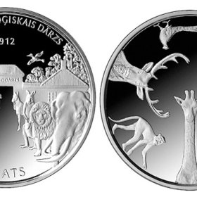 Latvijas sudraba monēta Rīgas Zooloģiskais Dārzs