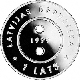 Latvijas sudraba monēta Millenium