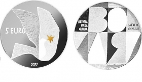 Latvijas sudraba monēta Ukrainas brīvībai