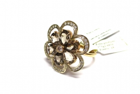 Gredzens ar dūmainajiem kvarciem  373g2-0931