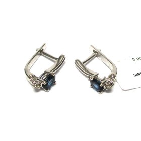 Auskari  ar briljantiem (0.04 ct) un topāziem 13033-6451