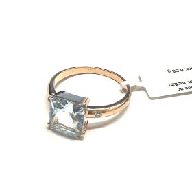 Gredzens ar briljantiem (0.05ct), topāzu 620g3-0753