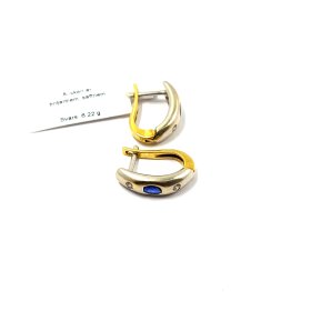 Auskari ar briljantiem (0.04ct)) un safīriem (0.8ct) 22081-1251