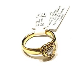 Gredzens ar briljantu (0.16 ct), oranžiem briljantiem (0.14 ct) 3000-1153