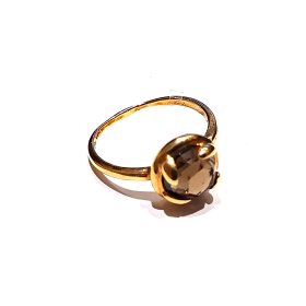 Gredzens ar dūmu kvarcu 64/1135