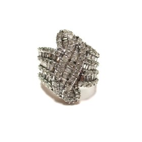 Gredzens ar briljantiem (1.1 ct), dimantiem (1.1 ct) 270-3463