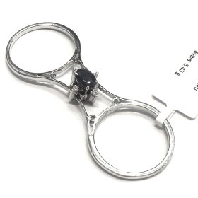 Gredzens ar briljantiem (0.20ct), safīru (0.35ct) 30-0763