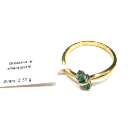 Gredzens ar smaragdiem (0.12 ct) 760g7-1451