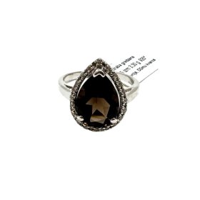 Gredzens ar dūmu kvarcu  3/5765