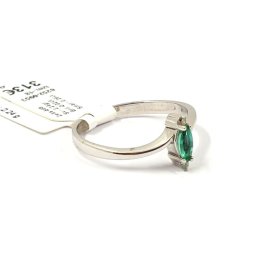 Gredzens briljantiem (0.02ct) smaragdu (0.28ct) 6252-0953