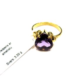 Gredzens ar ametistu 21801-0541