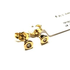 Auskari ar briljantiem (0.02 ct) 2507g8-0551 Rezervēts lidz 17.02.26 (IP)