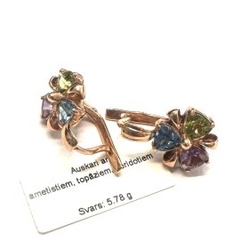 Auskari ar ametistiem, topāziem, peridotiem 28952-0751