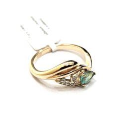 Gredzens ar briljantiem (0.02 ct) un smaragdu (0.24 ct) 4101-0753