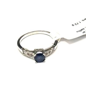 Gredzens ar briljantiem (0.04 ct) un safīru (0.5 ct) 19760-8351