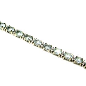 Aproce ar briljantiem (0.27 ct), akvamarīniem 2853-5253