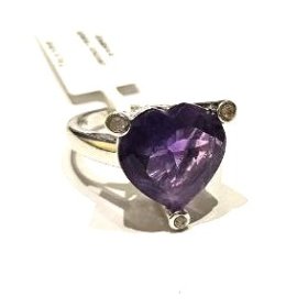 Gredzens ar ametistu, cirkoniem 22j6-2263