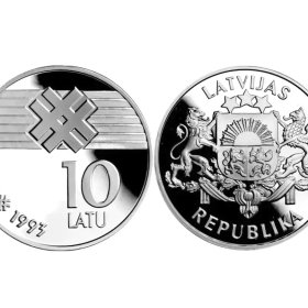Latvijas sudraba monēta 10 Latu Rezervēts līdz 01.04.2026