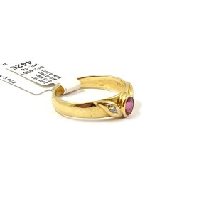 Gredzens ar briljantiem (0.04ctct) un rubīnu (0.28ct) 362-0961