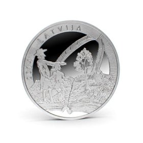 Latvijas sudraba monēta Vecais Stenders