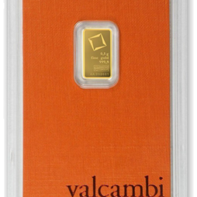 Zelta stienis Valcambi Suisse 0.5 gr.