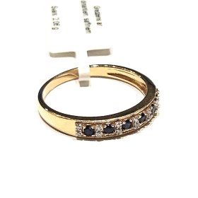 Gredzens ar briljantiem (0.07 ct), safriem (0.06 c) 972-1163