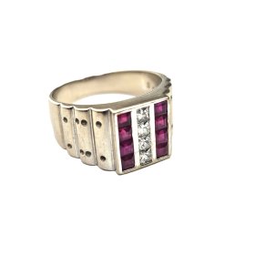 Gredzens ar briljantiem (0.40 ct) un rubīniem (0.80 ct) 3320-5761