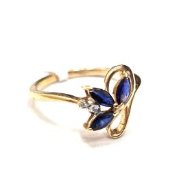 Gredzens ar briljantiem (0.03 ct) un safīriem (0.21 ct) 1463-5753