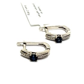 Auskari ar dimantiem,  safīriem ( 0.30 ct) 1323-4663