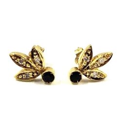Auskari ar briljantiem (0.18ct), safīriem (0.08ct) 1430-0863  Rezervēts līdz 10.05.26