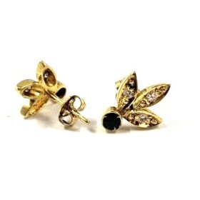Auskari ar briljantiem (0.18ct), safīriem (0.08ct) 1430-0863  Rezervēts līdz 10.05.26