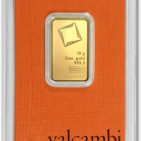 Zelta stienis Valcambi Suisse 10 gr.