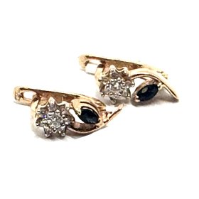 Auskari ar  safīriem( 0.6 ct) 1602-4663