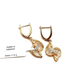 Auskari ar briljantiem (0.04 ct) 2450-2563
