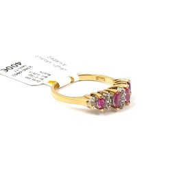 Gredzens ar briljantiem (0.09ct) un rubīniem (0.34ct) 2360-0963
