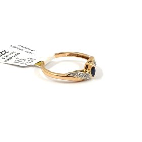 Gredzens ar briljantiem (0.04ct) un safīru (0.04ct) 6670-0961