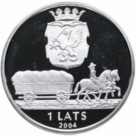 Latvijas sudraba monēta Laiks.Vidzeme