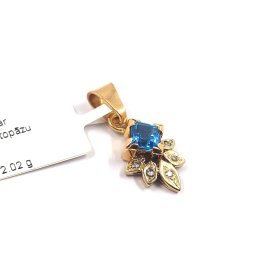 Kulons ar briljantiem (0.03ct), topāzu 960-0863
