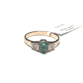 Gredzens ar briljantiem (0.06 ct)  un smaragdu (0.52 ct) 540-5061