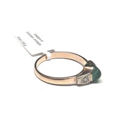 Gredzens ar briljantiem (0.06 ct)  un smaragdu (0.52 ct) 540-5061