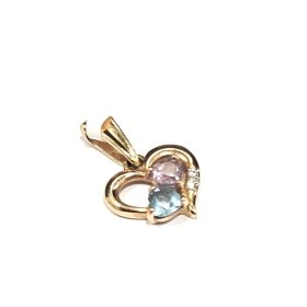 Kulons ar briljantiem (0.01 ct), ametistu un topāzu 244g1-1263