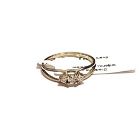 Gredzens ar briljantu un dimantiem (0.12 ct.) 1712-4653