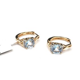 Auskari ar briljantiem (0.08 ct) un topāziem 5202-5761
