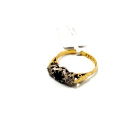 Gredzens ar briljantiem(0.011ct) un safīru (0.24ct) 25811-1251