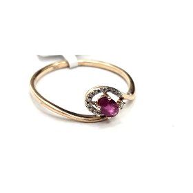 Gredzens ar briljantiem (0.05 ct) un rubīnu (0.20 ct) 5191-5761