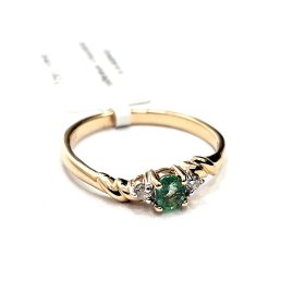 Gredzens ar briljantiem (0.04 ct)  un smaragdiem (0.17 ct) 5192-5761
